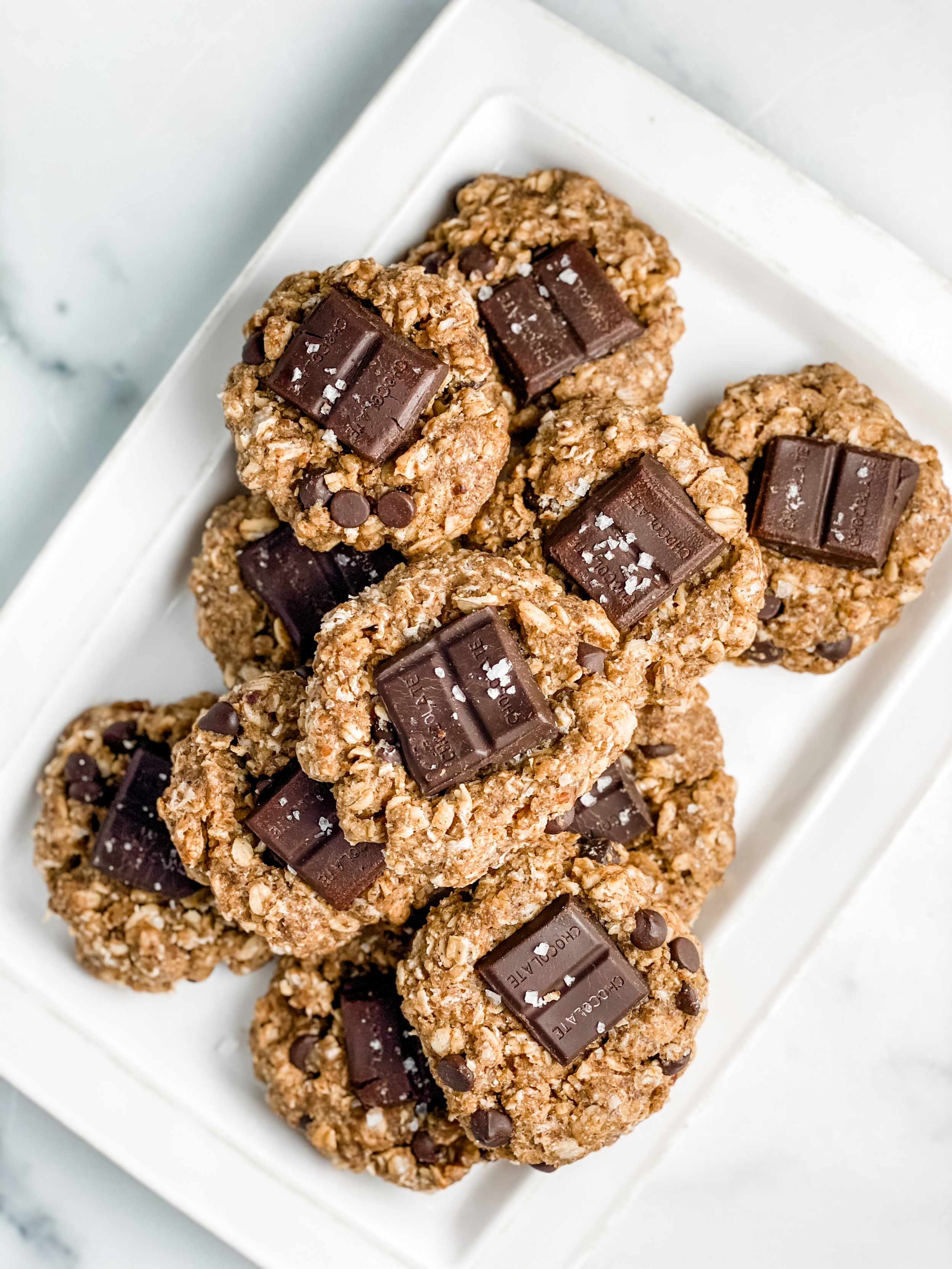 Salted Chocolate Chunk Protein Cookies Real Healthy Recipes