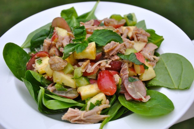 Chicken, Fruit & Spinach Salad - Real Healthy Recipes