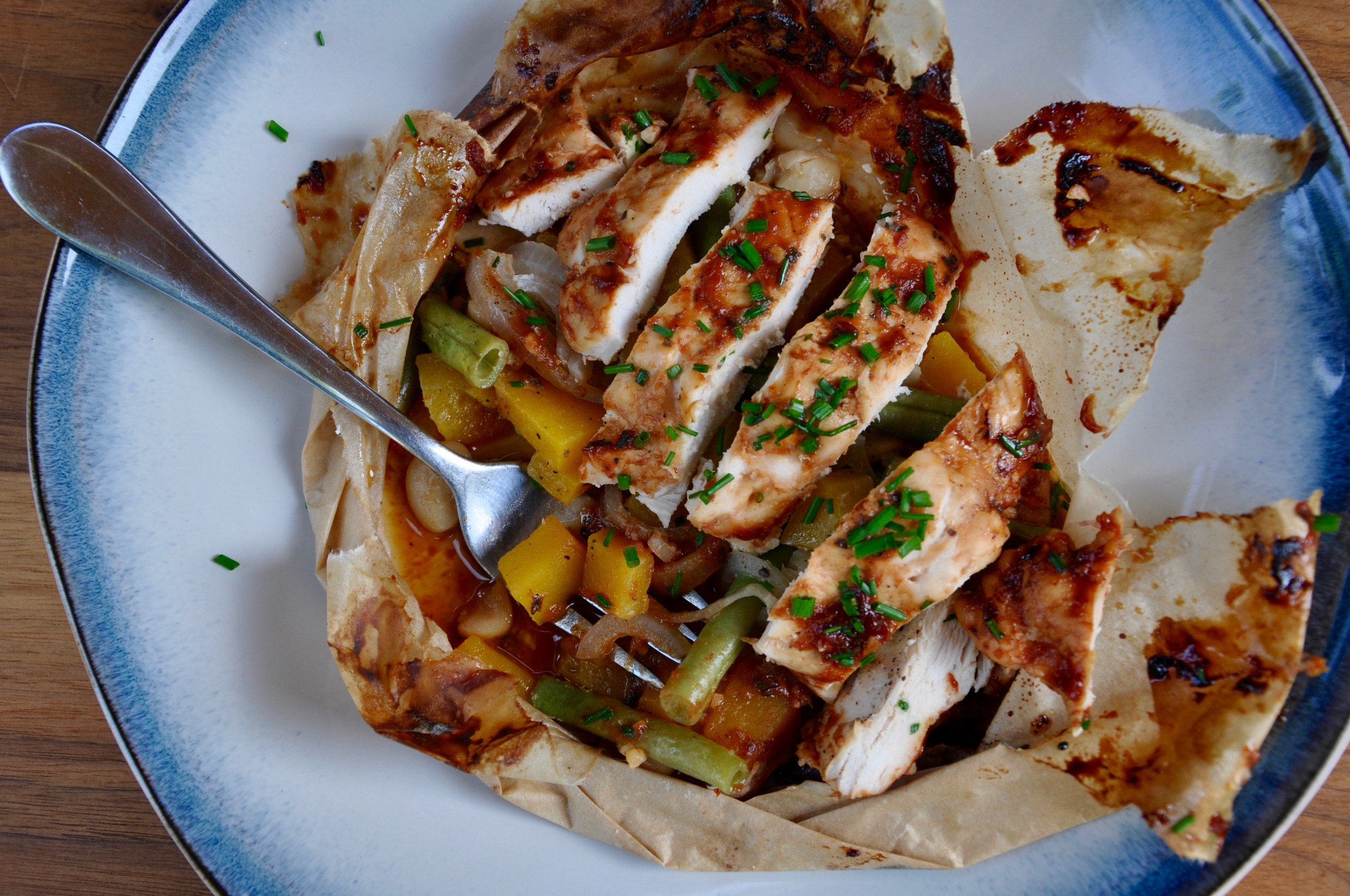 Glazed Chicken & Veggies En Papillote - Real Healthy Recipes