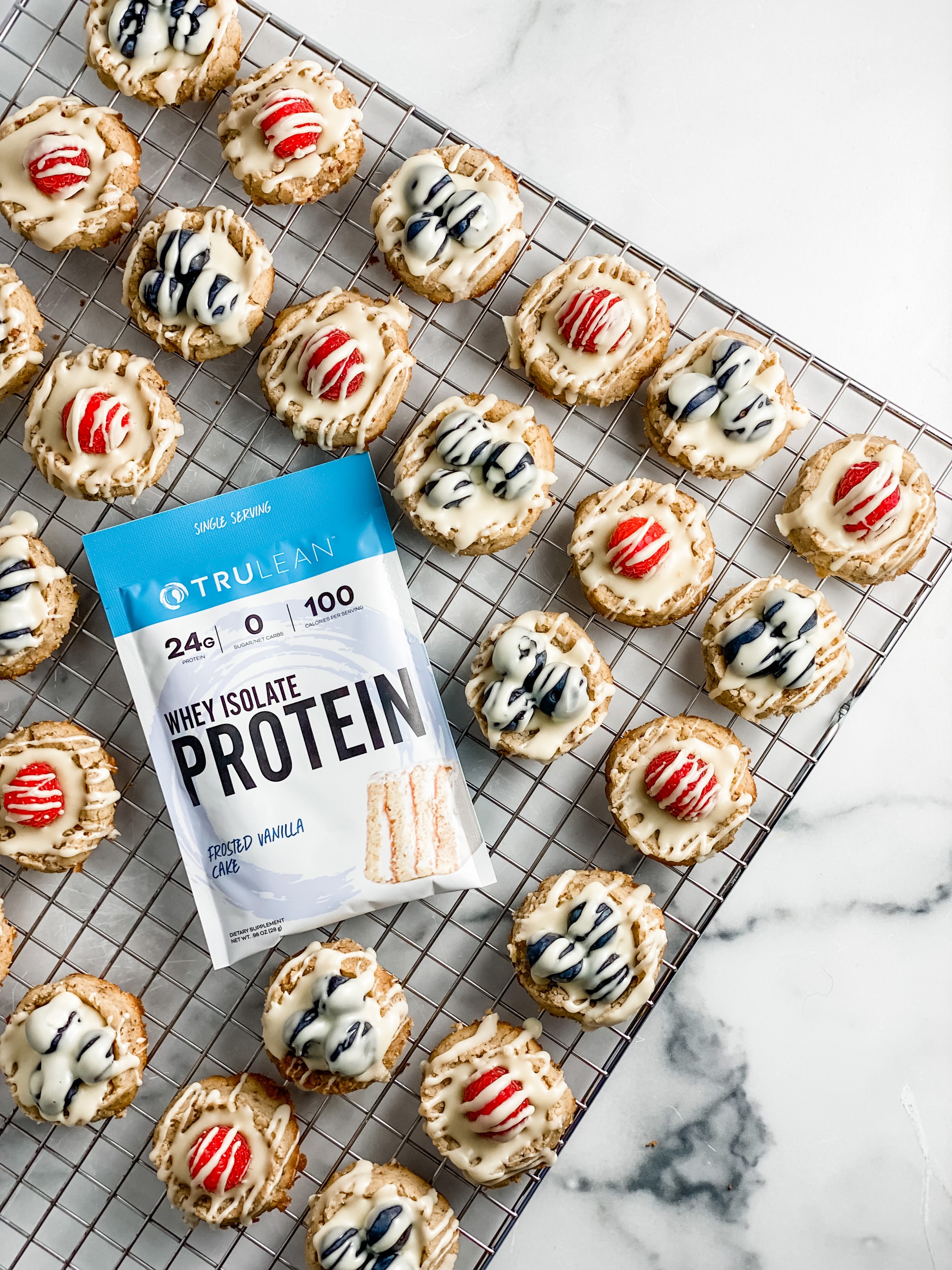 TRULEAN Protein Thumbprint Cookies - Real Healthy Recipes