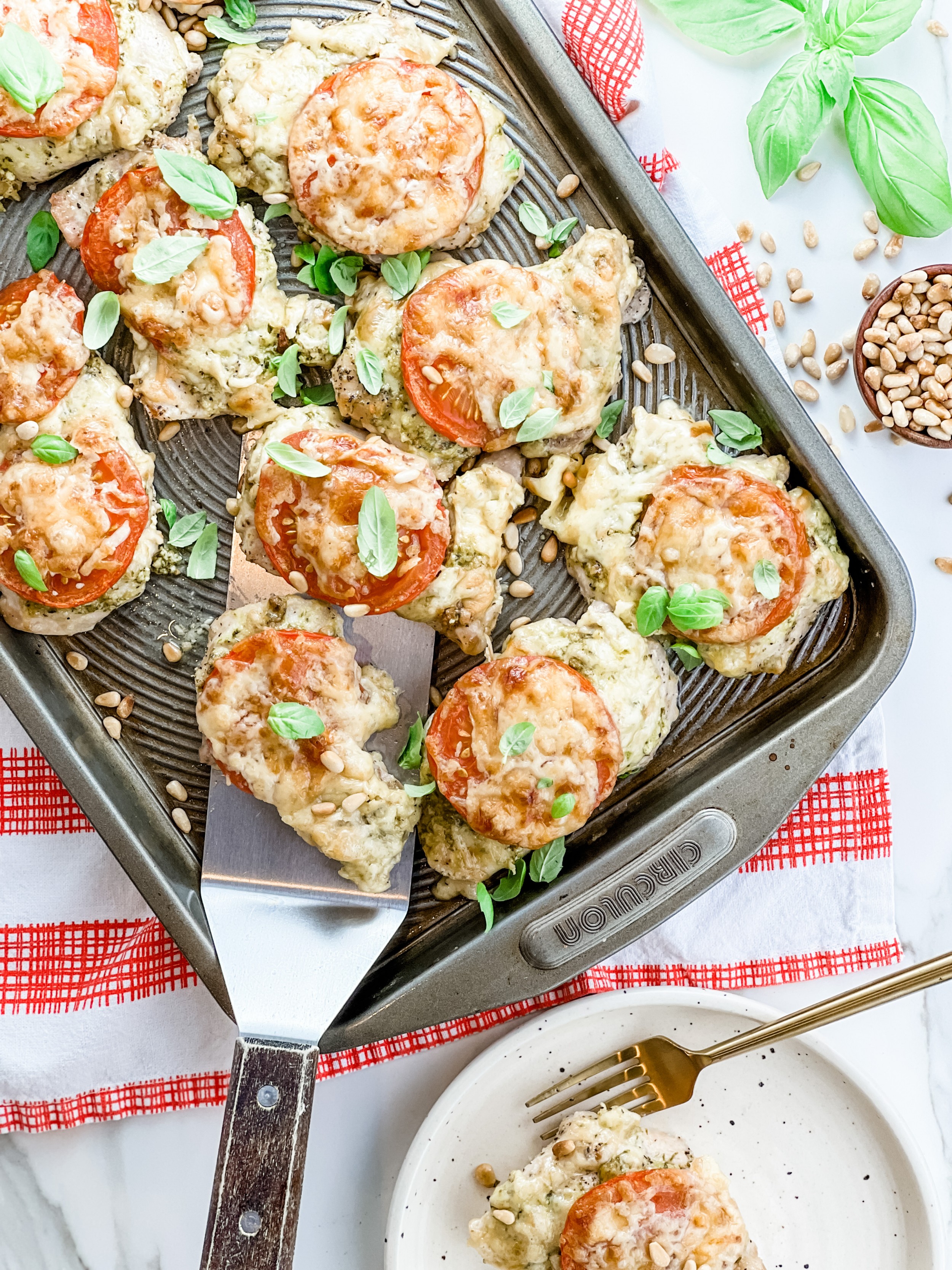One Pan Pesto Chicken Bake - Real Healthy Recipes